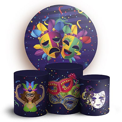 KIT Redondo e Trio - Carnaval - Sublimado 3D