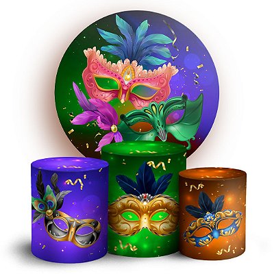 KIT Redondo e Trio - Carnaval - Sublimado 3D