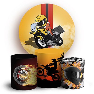 KIT Redondo e Trio - Motoqueiro Cute - Sublimado 3D