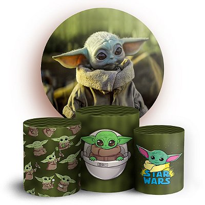 KIT Redondo e Trio - Baby Yoda  - Sublimado 3D