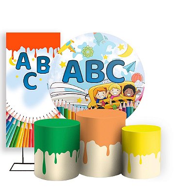 KIT Redondo Trio e Faixa - ABC - Sublimado 3D