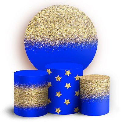 KIT Redondo e Trio - Glitter Royal  - Sublimado 3D