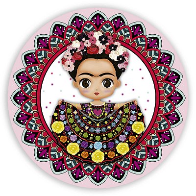 Painel Redondo - Frida Kahlo - Sublimado 3D