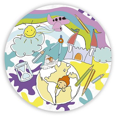 Painel Redondo - ABC - Sublimado 3D