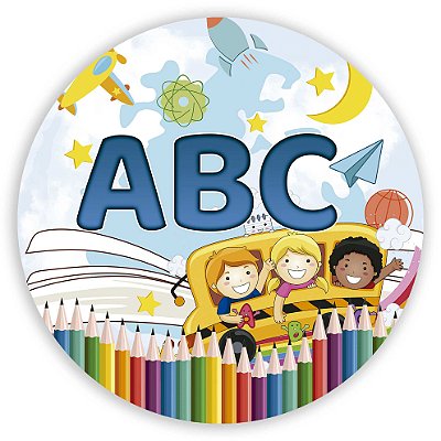 Painel Redondo - ABC - Sublimado 3D