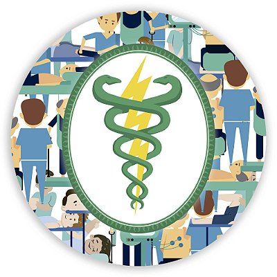 Painel Redondo - Fisioterapia - Sublimado 3D