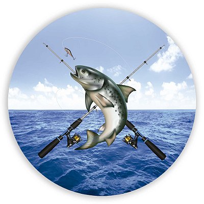 Painel Redondo - Pescaria - Sublimado 3D