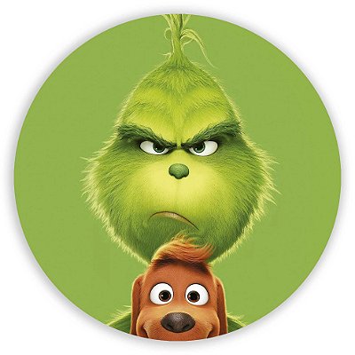 Painel Redondo - O Grinch - Sublimado 3D