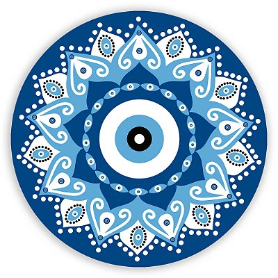 Painel Redondo - Olho Grego Mandala - Sublimado 3D