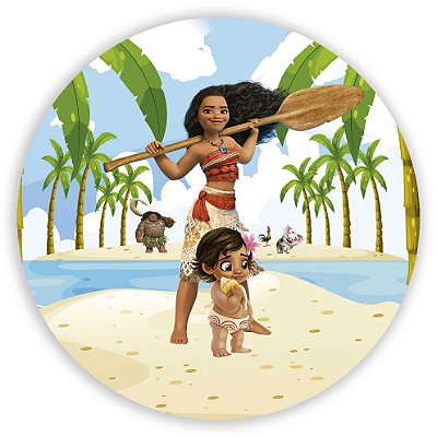 Painel Redondo - Moana Adulta - Sublimado 3D