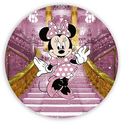 Painel Redondo - Minnie Castelo - Sublimado 3D