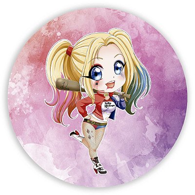 Painel Redondo - Arlequina Cute - Sublimado 3D