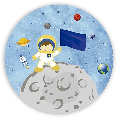 Painel Redondo - Astronauta Cute - Sublimado 3D