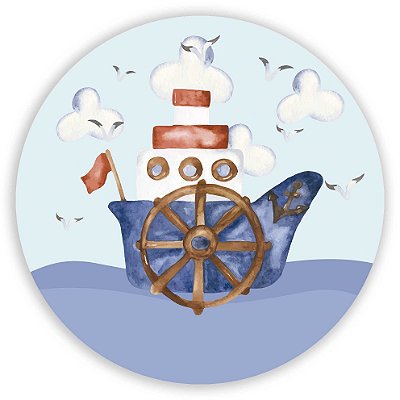 Painel Redondo - Barquinho - Sublimado 3D