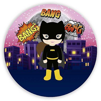 Painel Redondo - BatGirl Cute - Sublimado 3D