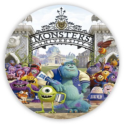 Painel Redondo - Universidade Monstros - Sublimado 3D