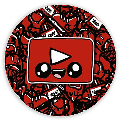 Painel Redondo - YouTube - Sublimado 3D