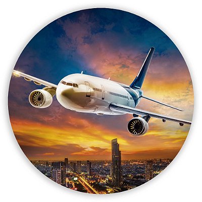 Painel Redondo - Aviao - Sublimado 3D