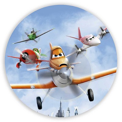 Painel Redondo - Avioes - Sublimado 3D