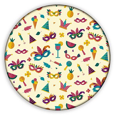 Painel Redondo - Carnaval - Sublimado 3D