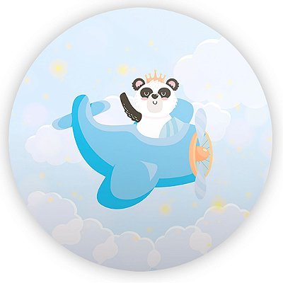 Painel Redondo - Urso Aviador - Sublimado 3D