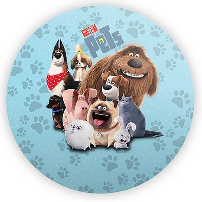 Painel Redondo - Pets - A Vida Secreta dos Bichos - Sublimado 3D