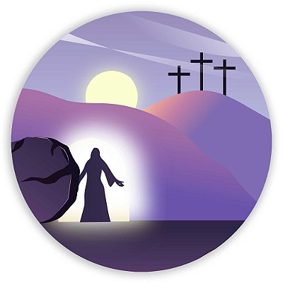 Painel Redondo - Páscoa - Sublimado 3D