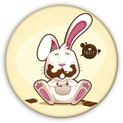 Painel Redondo - Coelho da Pascoa - Sublimado 3D