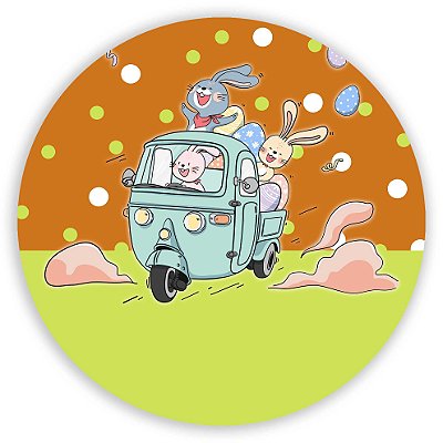 Painel Redondo - Páscoa - Sublimado 3D