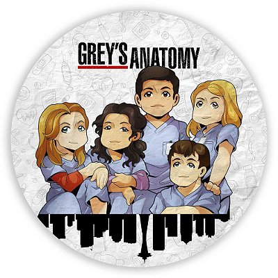 Painel Redondo - Grey's Anatomy - Sublimado 3D