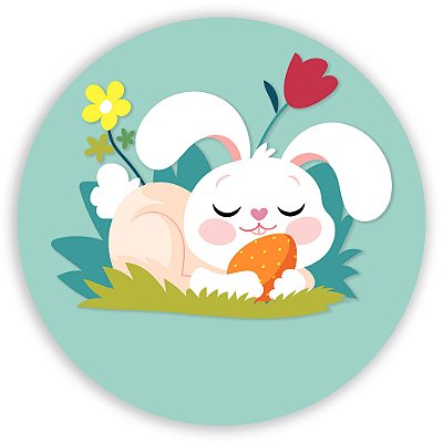 Painel Redondo - Páscoa - Sublimado 3D