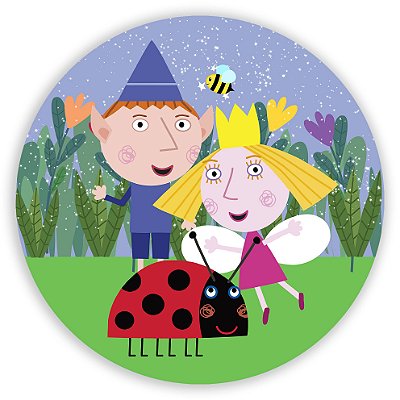 Painel Redondo - O Pequeno Reino de Ben e Holly  - Sublimado 3D