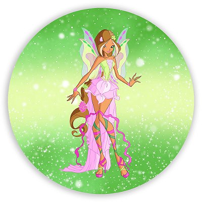 Painel Redondo - O Clube das Winx  - Sublimado 3D