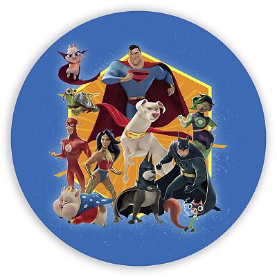 Painel Redondo - Liga dos Superpets  - Sublimado 3D