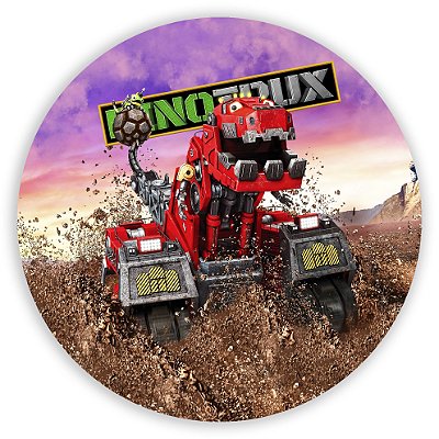 Painel Redondo - DinoTrux  - Sublimado 3D