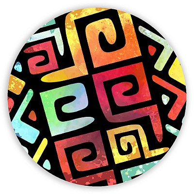 Painel Redondo - Padrão Africano  - Sublimado 3D