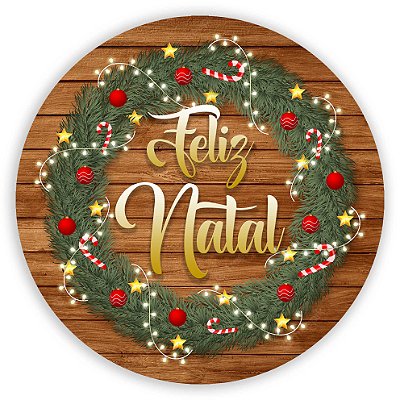 Capa Painel Redondo Sublimado - Natal