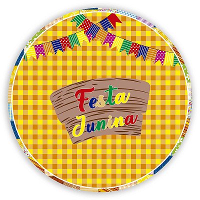 Capa Painel Redondo Sublimado - Festa Junina