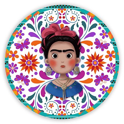Painel Redondo - Frida  - Sublimado 3D