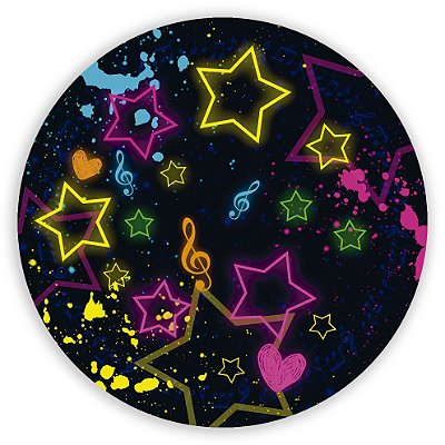 Mini Painel - Estrelas Neon Grunge - Sublimado 3D