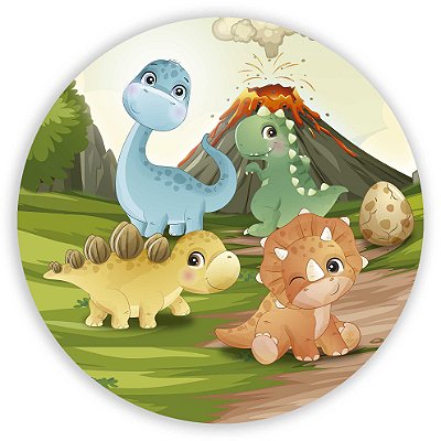 Mini Painel - Dinossauro Cute - Sublimado 3D