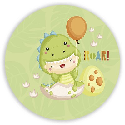 Mini Painel - Dinossauro Baby - Sublimado 3D