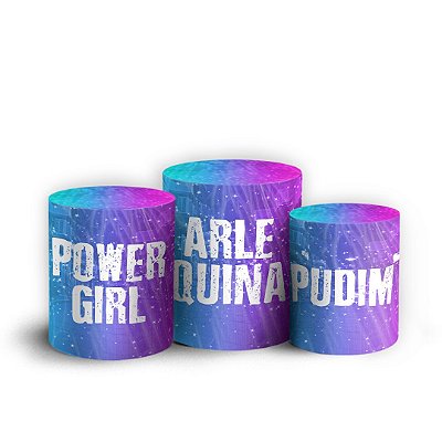 Trio Cilindro -  Arlequina Cute - Sublimado 3D + Elástico