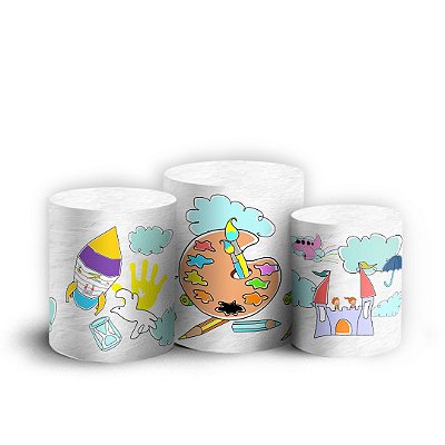 Trio Cilindro -  ABC - Sublimado 3D + Elástico