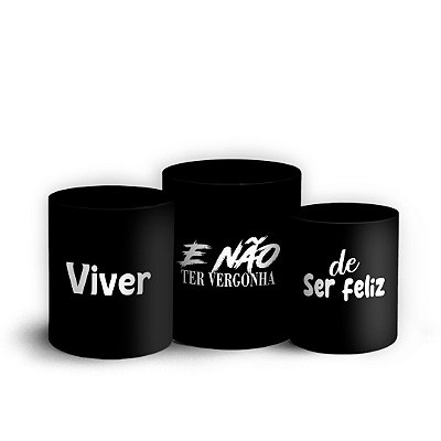 Trio Cilindro - Um Brinde a Vida - Sublimado 3D + Elástico