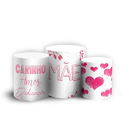 Capas Trio Cilindro Sublimado Vest Facil - Dia Das Mães