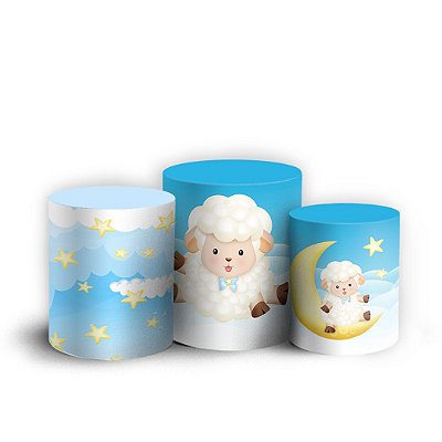 Trio Cilindro - Ovelhinha - Sublimado 3D + Elástico