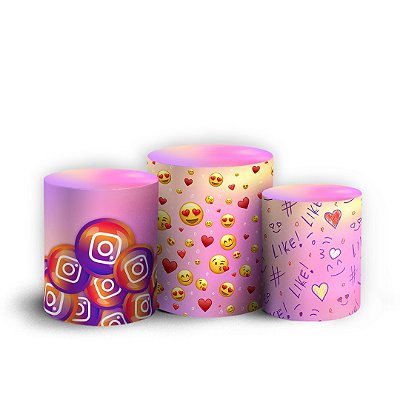 Trio Cilindro - Instagram - Sublimado 3D + Elástico