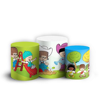 Trio Cilindro -  Turma do Cristãozinho - Sublimado 3D + Elástico