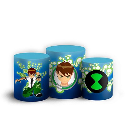 Trio Cilindro -  Ben 10 - Sublimado 3D + Elástico